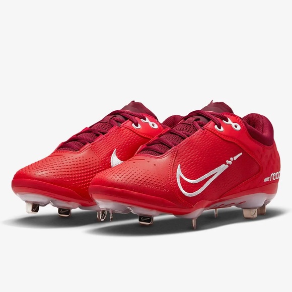 NEW Nike Women’s Hyperdiamond 4 Elite Softball Cleats Red Size 11.5 - Picture 14 of 14